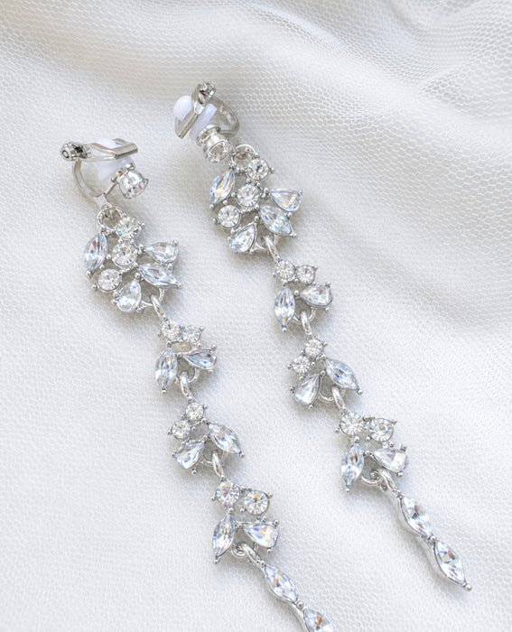 Milkway | Starry Cascade Long Drop Clip-on Earrings