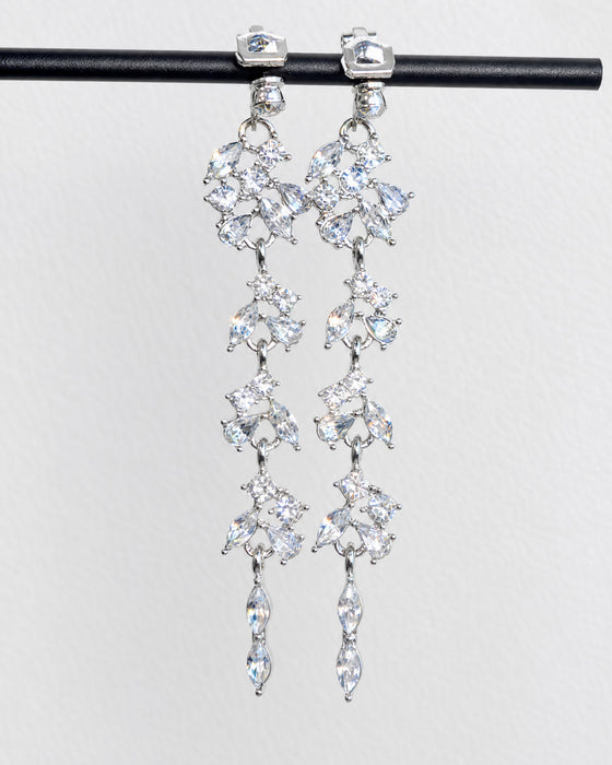 Milkway | Starry Cascade Long Drop Clip-on Earrings