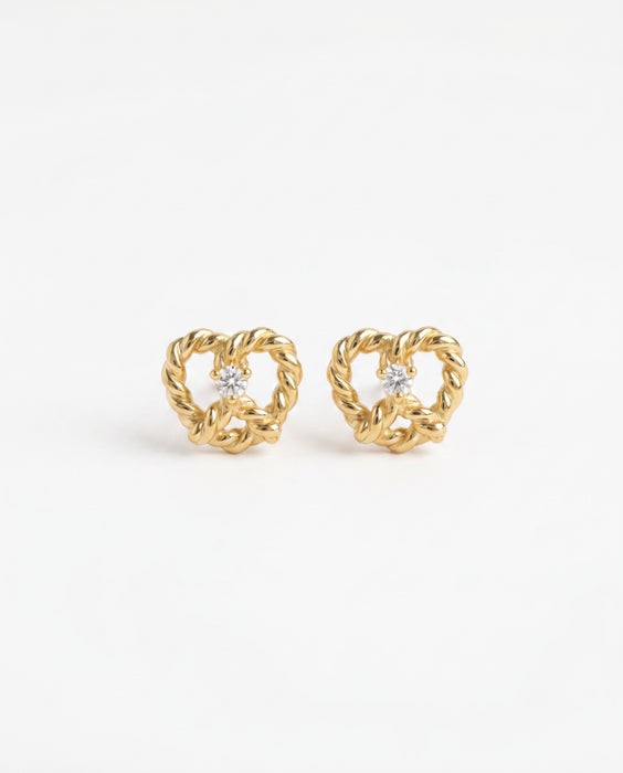 Pretzel | 18K Gold Plated Knot Clip-on Earrings
